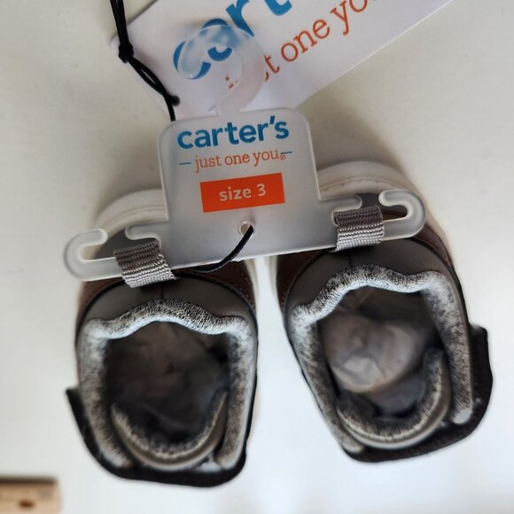 Carter's Just One You Baby Boys' Karson First Walker Sneakers - Gray Sz 3 Hook a - Picture 3 of 13